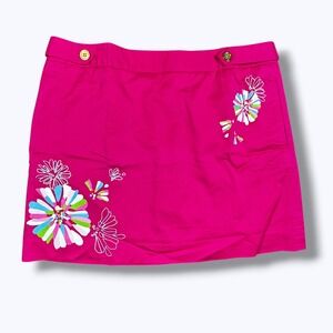 Liz Claiborne Pink Floral Golf Skort Size 14 Athleisure Summer Gorpcore Resort